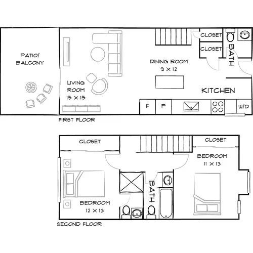 Laurel Crossing - San Mateo, CA - Floor Plan Diagram