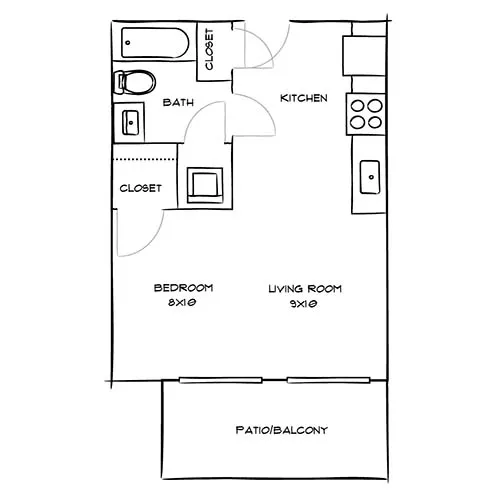 707 Leahy Apartments -  Redwood City, CA - Burl Floor Plan