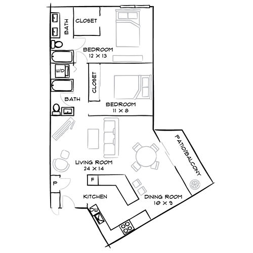 Preserve at Marin Apartment Homes - 2 Bed / 2 Bath - Mist 