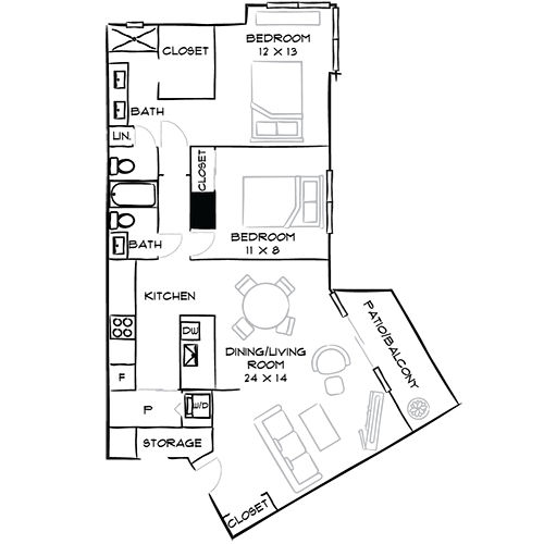 Preserve at Marin Apartment Homes - 2 Bed / 2 Bath - Mist 