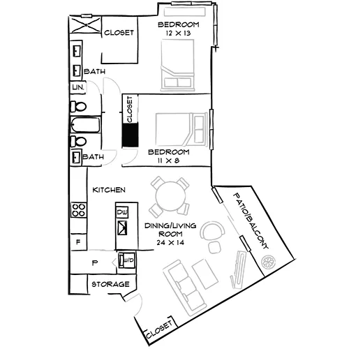 Preserve at Marin Apartment Homes - 2 Bed / 2 Bath - Mist 
