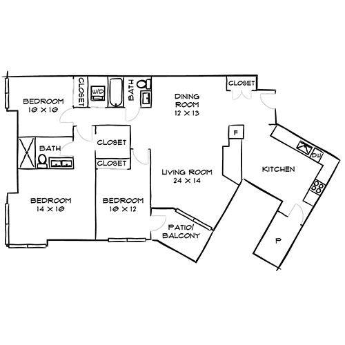 Preserve at Marin Apartment Homes - 3 Bed / 2 Bath - Dipsea 