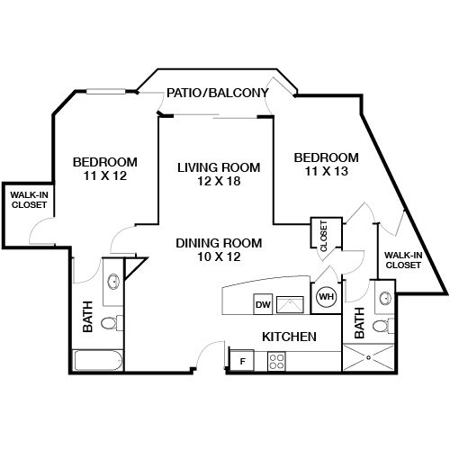 1045 on the Park Apartment Homes - Atlanta, GA - Ansley Floor Plan