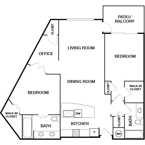 1045 on the Park Apartment Homes - Atlanta, GA - Ansley Floor Plan