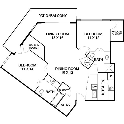 1045 on the Park Apartment Homes - Atlanta, GA - Ansley Floor Plan