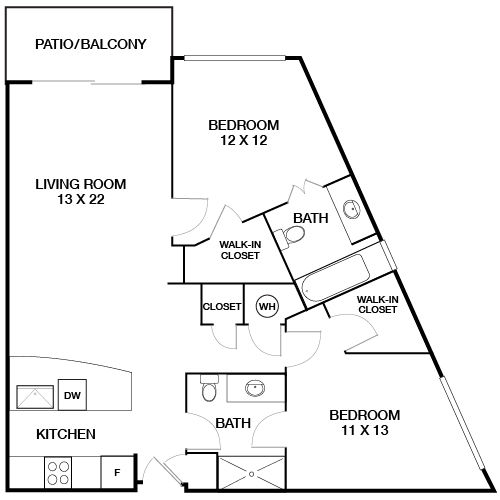 1045 on the Park Apartment Homes - Atlanta, GA - Ansley Floor Plan