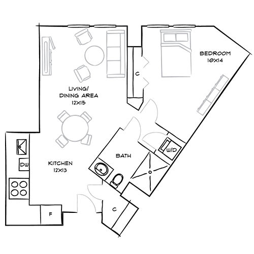 1-bedroom apartments available for rent at One Canal Apartment Homes
