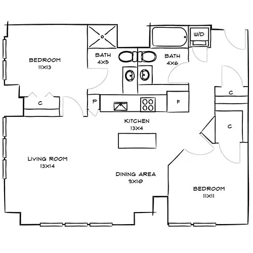 2-bedroom apartments for rent - One Canal Apartment Homes