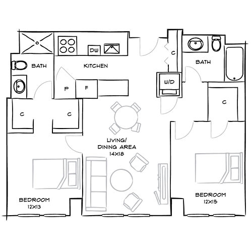 2-bedroom apartments for rent - One Canal Apartment Homes