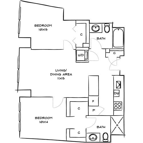 2-bedroom apartments for rent - One Canal Apartment Homes