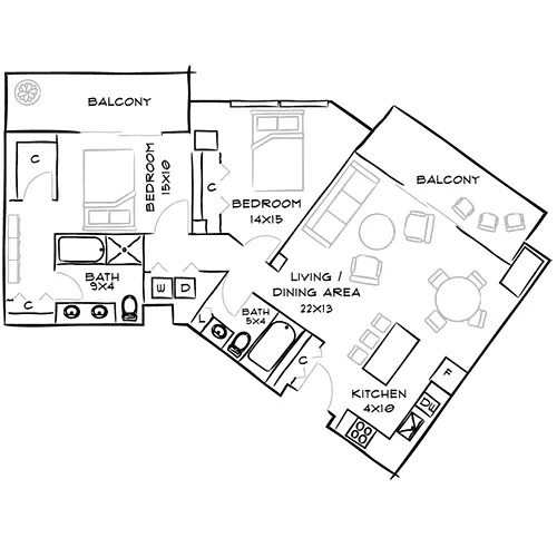 One Canal - Boston, MA - Floor Plan Diagram