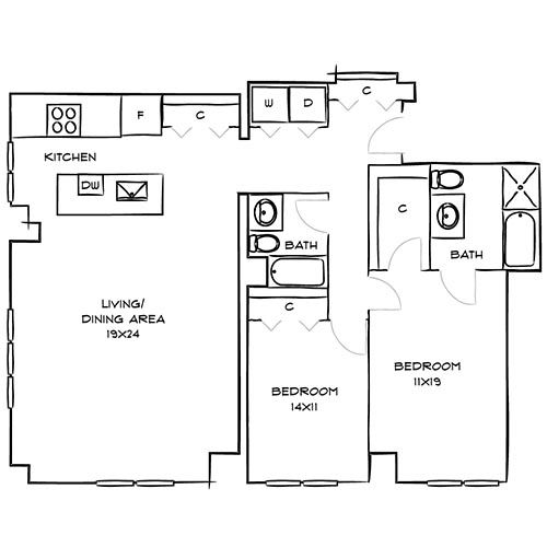 One Canal - Boston, MA - Floor Plan Diagram