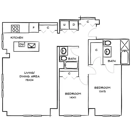 One Canal - Boston, MA - Floor Plan Diagram