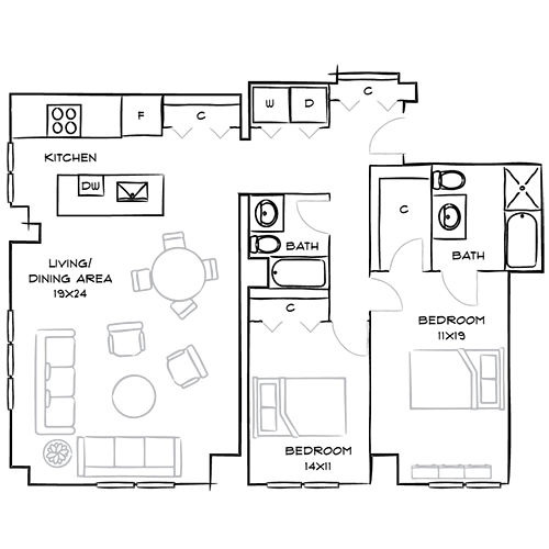 One Canal - Boston, MA - Floor Plan Diagram