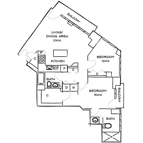 One Canal - Boston, MA - Floor Plan Diagram