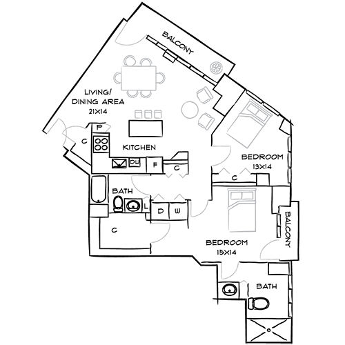 One Canal - Boston, MA - Floor Plan Diagram