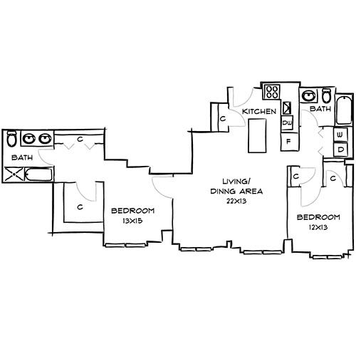 One Canal - Boston, MA - Floor Plan Diagram