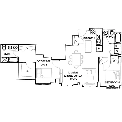 One Canal - Boston, MA - Floor Plan Diagram