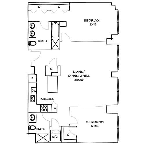 One Canal - Boston, MA - Floor Plan Diagram