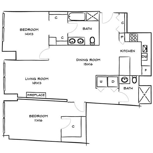 One Canal - Boston, MA - Floor Plan Diagram