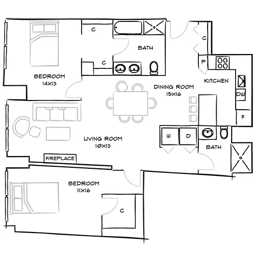 One Canal - Boston, MA - Floor Plan Diagram