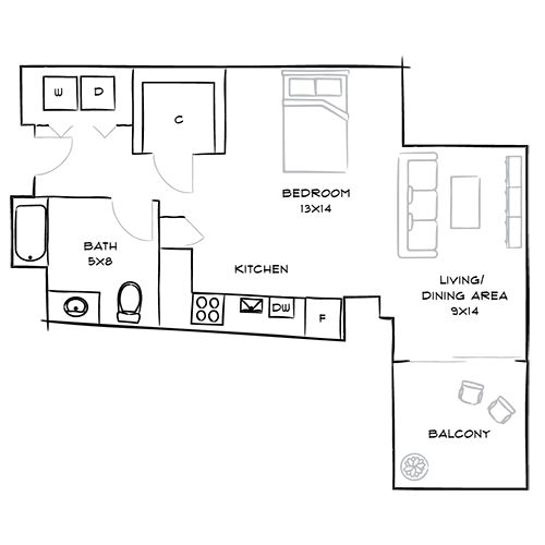 2D Diagram Furnished