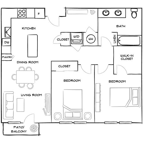 2D Diagram Furnished