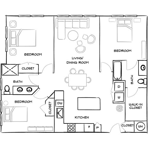 2D Diagram Furnished