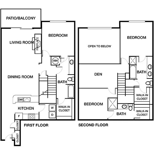 Tremont Apartments - Atlanta, GA - Ivy Townhome Floor Plan