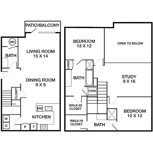 Tremont Apartment Homes - Atlanta, GA - Paces Ferry Townhome Floor Plan