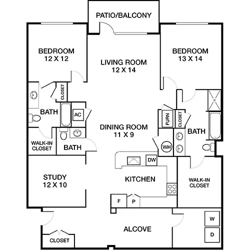 Tremont Apartment Homes - Atlanta, GA - Tuxedo Floor Plan