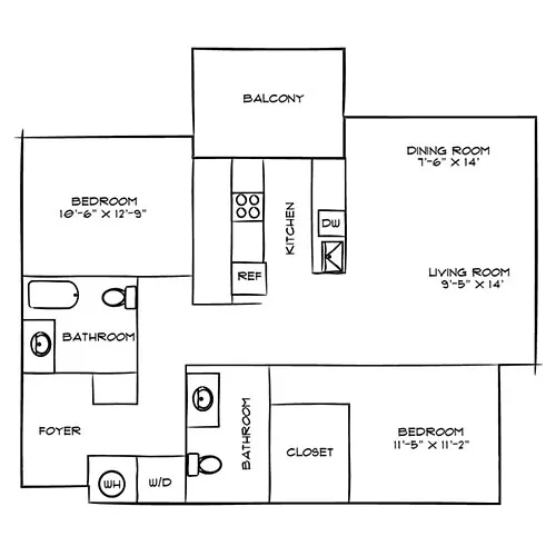 Parc Mosaic - Boulder, CO - Floor Plan Design 2A