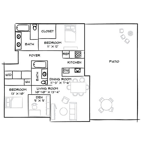 2D Diagram Furnished