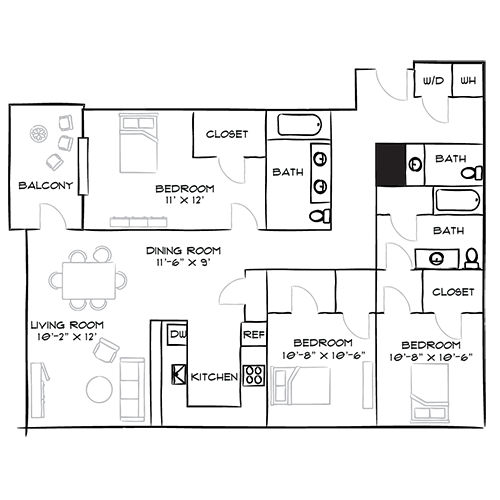 2D Diagram Furnished
