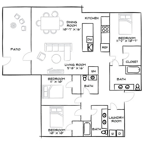 2D Diagram Furnished