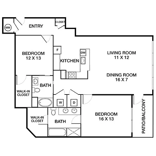Mezzo Apartment Homes - Atlanta, GA - Lucca Floor Plan