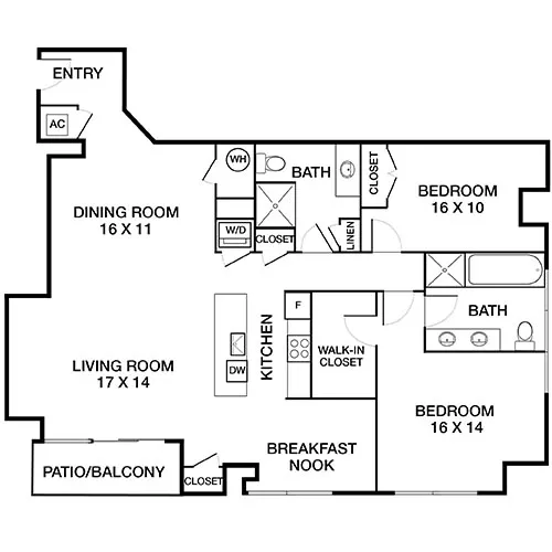 Mezzo Apartments -  Atlanta, GA - Napoli Floor Plan
