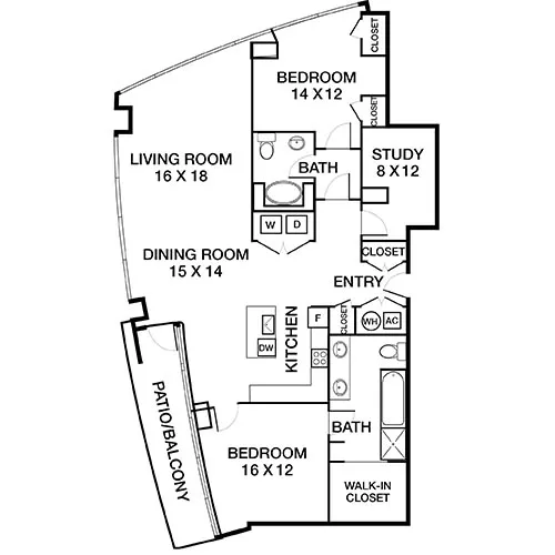 Mezzo Apartment Homes - Buckhead, Atlanta, GA - Palmero Floor Plan