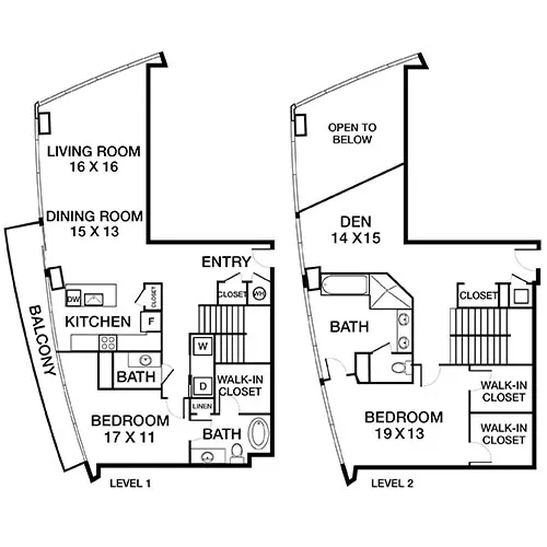 Mezzo Apartment Homes - Buckhead, Atlanta - Roma Penhouse Floor Plan