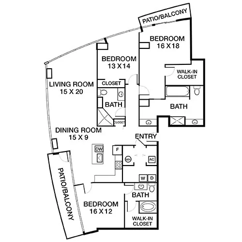 Mezzo Apartment Homes - Buckhead, Atlanta, GA - Torino Floor Plan