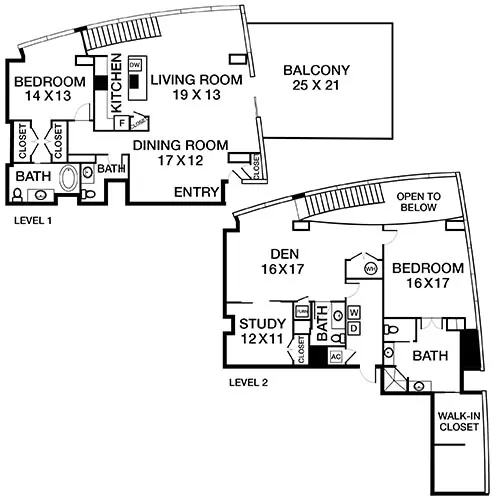Mezzo Apartment Homes - Atlanta, GA - Venezia Penthouse Floor Plan