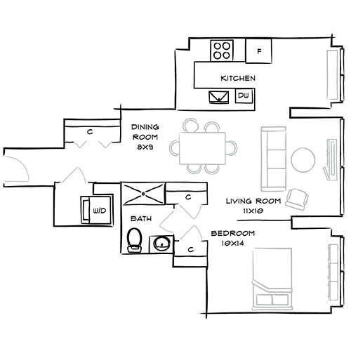 2D Diagram Furnished