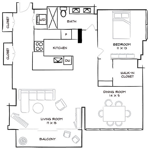 Park Towne Place Premier - 1 Bed, 1 Bath - Fitler
