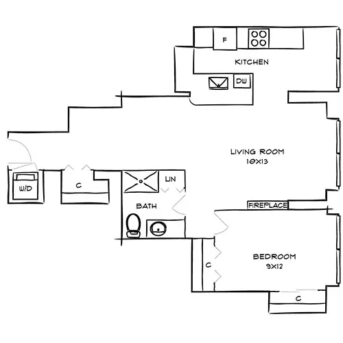Park Towne Place Premier - 1 Bed, 1 Bath - Locust Penthouse