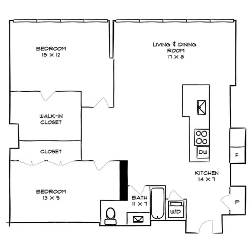 Park Towne Place Premier Apt Homes - 2 Bed, 1 Bath - Wallace