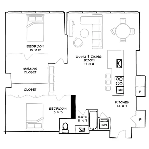 Park Towne Place Premier Apt Homes - 2 Bed, 1 Bath - Wallace