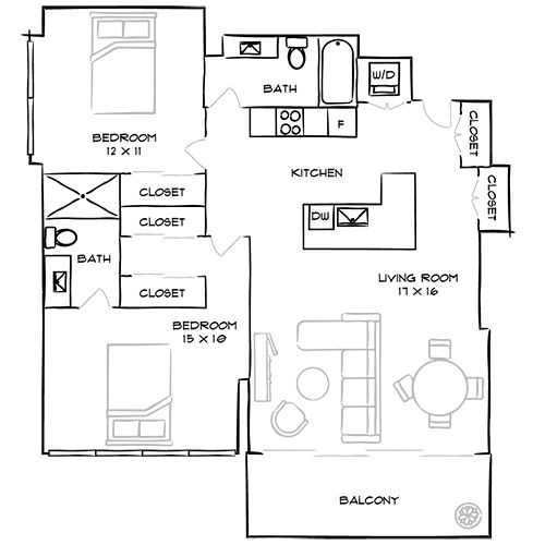 Park Towne Place | Philadelphia, PA | Floor Plan Diagram