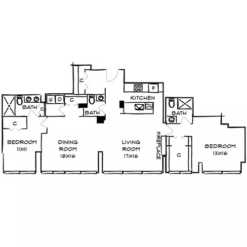 Park Towne Place Premier - Luxury Penthouses available for rent