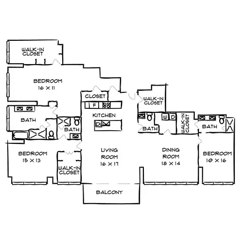 Park Towne Place - Philadelphia apartments - Independenve penthouse diagram