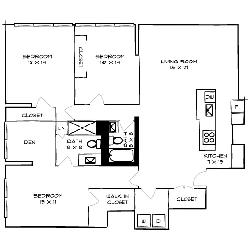 3 Beds, 2 Baths - Park Towne Place Premier Apartment Homes - Fairmount
